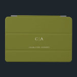 Protection iPad Mini Mini capot monogramme simple et élégant<br><div class="desc">Moderne,  simple,  élégant monogramme ipad,  olivgreen. Modifiez votre produit en quelques minutes. Vous pouvez modifier la police/taille/couleur et la position en utilisant "personnaliser davantage".</div>
