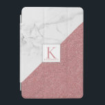 Protection iPad Mini Monogramme de Parties scintillant d'or Rose en mar<br><div class="desc">Parties scintillant en or Rose de marbre Girly couverture de monogramme avec parties scintillant en or rose et espace pour votre monogramme et nom personnalisés. Facile à customiser avec du texte, des polices et des couleurs. Créé par le designer pro Zazzle BK Thompson © exclusivement pour Cedar et String; veuillez...</div>