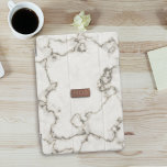 Protection iPad Mini Monogramme Marbre moderne Faux Initiales Roses Or<br><div class="desc">Une texture de faux marbre classique avec un monogramme d'or rose. Faux et fabuleux ! Ajoutez simplement vos initiales !</div>