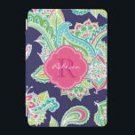 Protection iPad Mini Monogramme personnalisé de la marguerite de Bohême<br><div class="desc">Ajoutez une touche de charme boho à votre appareil avec ce coque ipad cachemire coloré dessiné à la main ! Doté d'un motif cachemire bohème complexe et artistique, ce coque apporte un look dynamique et élégant à votre tablette. Customisez-le avec votre nom ou vos initiales monographiques pour une touche personnelle....</div>