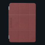 Protection iPad Mini Monogramme Vintage Bourgogne Rouge Faux Cuir<br><div class="desc">tons cool bordeaux rouge look(image) en cuir vintage avec effet points (effet image) et monogramme personnalisable</div>