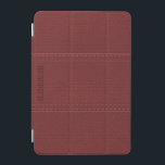 Protection iPad Mini Monogramme Vintage Bourgogne Rouge Faux Cuir<br><div class="desc">tons cool bordeaux rouge look(image) en cuir vintage avec effet points (effet image) et monogramme personnalisable</div>