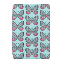 Octobre Turquoise Verre Papillon Motif Design