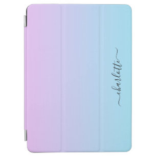 Protection iPad Air Ombré rose et turquoise