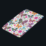 Protection iPad Mini Papillons et fleurs colorés rétro Motif<br><div class="desc">Papillons et fleurs rétro cool motif version monogramme personnalisée et optionnelle disponible sur demande par email. Design est disponible sur d'autres produits et peut être demandé sur n'importe quel produit offert par Zazzle.</div>