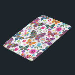 Protection iPad Mini Papillons et fleurs colorés rétro Motif<br><div class="desc">Papillons et fleurs rétro cool motif version monogramme personnalisée et optionnelle disponible sur demande par email. Design est disponible sur d'autres produits et peut être demandé sur n'importe quel produit offert par Zazzle.</div>