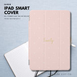 Protection iPad Mini Pois rose vif Personnalisé iPad Mini Cove<br><div class="desc">Cette couverture est en rose vif avec de petits pois blancs. Faites-le le vôtre et personnalisez-le avec votre nom qui est dans une couleur laiton/or.</div>