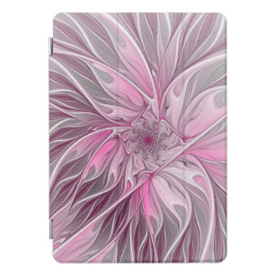 Protection iPad Pro Cover Rêve de fleur rose fractal, Motif d'Imaginaire flo