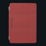 Protection iPad Mini Revêtement en cuir rouge Vintage usé<br><div class="desc">Motif en cuir usé vintage rouge. Design simple et élégant avec accents de couture (image numérique). Texte/monogramme personnalisable. Disponible sur de nombreux produits. En 12 couleurs différentes,  mais toute couleur peut être demandée par email.</div>