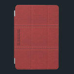 Protection iPad Mini Revêtement en cuir rouge Vintage usé<br><div class="desc">Motif en cuir usé vintage rouge. Design simple et élégant avec accents de couture (image numérique). Texte/monogramme personnalisable. Disponible sur de nombreux produits. En 12 couleurs différentes,  mais toute couleur peut être demandée par email.</div>