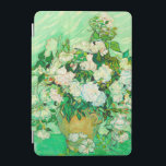 Protection iPad Mini Van Gogh White Roses<br><div class="desc">Couverture iPad avec peinture à l’huile de Vincent van Gogh Vase with Pink Roses (1890). Un magnifique bouquet de roses se trouve dans un vase contre un arrière - plan vert. Un cadeau parfait pour les amateurs de post-impressionnisme et d'art hollandais.</div>