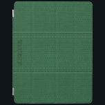 Protection iPad Monogramme Vintage Vert foncé Faux cuir<br><div class="desc">tons verts cool look(image) en cuir vintage avec effet points (effet image) et monogramme personnalisable</div>
