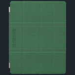 Protection iPad Monogramme Vintage Vert foncé Faux cuir<br><div class="desc">tons verts cool look(image) en cuir vintage avec effet points (effet image) et monogramme personnalisable</div>