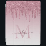 Protection iPad Parties scintillant à gouttes roses rousses Étince<br><div class="desc">Parties scintillant à gouttes rose vif Monogramme de  iPad</div>