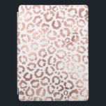 Protection iPad Pro Chic Rose Gold Leopard Cheetah Poster de animal<br><div class="desc">Ce design élégant et chic est parfait pour la fashionista moderne. Il présente un poster de animal safari léopard/cheetah dessiné à la main sur un arrière - plan blanc simple et imprimé en faux or rose. C'est joli, mignon et tendance ! ***REMARQUE IMPORTANTE DE CONCEPTION : Pour toute demande de...</div>