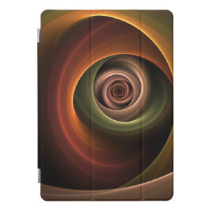 Protection iPad Pro Cover 3D Spirale Abstraite couleurs chaudes Art fractal 