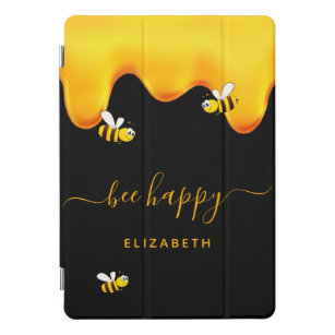 Protection iPad Pro Cover Abeilles noires joyeux bosse abeilles doux miel mo