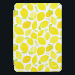 Protection iPad Pro Cover Aquarelle Motif citron Monogram iPad Pro<br><div class="desc">Clair et joyeux couverture iPad pro avec motif citron aquarelle. Personnalisez en ajoutant un monogramme. Le monogramme est situé en bas à droite du couvercle.</div>
