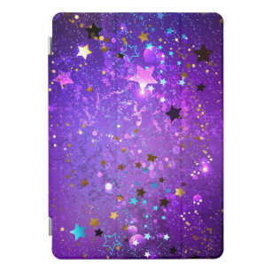 Protection iPad Pro Cover Arrière - plan de feuille violet avec étoiles