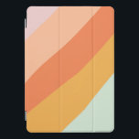 Protection iPad Pro Cover Bandes Diagonales colorées Retro Sweet Candy Paste<br><div class="desc">Un design graphique à bandes géométriques et rétro amusant dans une jolie palette de couleurs orange,  jaune,  pêche,  corail,  rose pastel et vert menthe.</div>