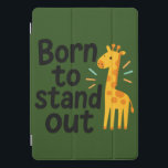 Protection iPad Pro Cover Bold Spirit : Né pour se lever<br><div class="desc">Une illustration vibrante de girafes avec un message audacieux : "Né pour se démarquer" — soyez fier de votre singularité.</div>
