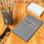 Protection iPad Pro Cover BTS-Trois Tons<br><div class="desc">Cette phrase familière et graphique,  avec un thème éducatif,  est créée dans un effet 3 dimensions - avec des couleurs 3 tons,  de rouge,  gris et bleu.</div>