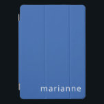Protection iPad Pro Cover Couleur solide bleu mou Nom personnalisé<br><div class="desc">Cobalt bleu bleu couleur solide Nom personnalisé Couvercle iPad Pro</div>
