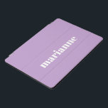 Protection iPad Pro Cover Couleur solide mignonne Lavande violet Nom personn<br><div class="desc">Couleur solide mignonne Lavande violet Nom personnalisé Couverture iPad Pro</div>