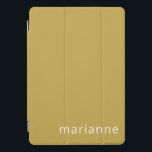 Protection iPad Pro Cover Couleur solide ocre mignonne Nom personnalisé<br><div class="desc">Couleur solide Cute Ochre Nom personnalisé Couverture iPad Pro</div>