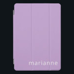 Protection iPad Pro Cover Cute Lilac violet couleur solide Nom personnalisé<br><div class="desc">Couvercle Lilac violet couleur solide Nom personnalisé iPad Pro</div>