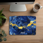 Protection iPad Pro Cover Design De Marbre Bleu Et Or Personnalisé,<br><div class="desc">Superbe Couverture iPad Pro personnalisée en marbre bleu et or de luxe</div>