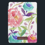 Protection iPad Pro Cover Élégante aquarelle florale<br><div class="desc">Belle et élégante décoration florale présente une belle aquarelle florale peinte à la main. Personnalisez ce design avec un nom ou un texte de votre choix pour le cadeau parfait d'un cadeau.</div>