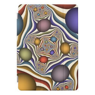Protection iPad Pro Cover Flying Up Colorful Moderne Art Fractal Abstrait