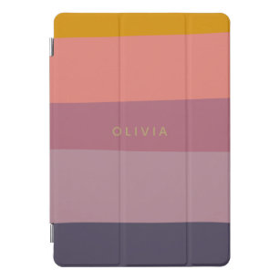 Protection iPad Pro Cover Formes de bloc de couleur terne violet personnalis