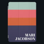 Protection iPad Pro Cover Gras Marine Bleu et Rouge Rayures Chic Personnalis<br><div class="desc">Gras Marine Bleu et Rouge Stripes Chic Personnalisé iPad Couverture</div>