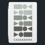 Protection iPad Pro Cover Gris monochrome géométrique minimaliste personnali<br><div class="desc">Protégez votre iPad avec style grâce à cette couverture épurée et minimaliste qui présente un design géométrique moderne dans les tons monochromes. Parfait pour les amateurs d'esthétique contemporaine et épurée, cette couverture personnalisable comprend une variété de formes dans un dégradé allant du gris clair au gris foncé, créant un look...</div>
