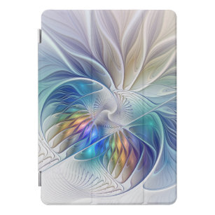 Protection iPad Pro Cover Imaginaire Floral, Fleur Fractale Abstraite coloré