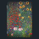 Protection iPad Pro Cover Jardin aux fleurs Gustav Klimt<br><div class="desc">Couverture iPad avec peinture à l’huile de Gustav Klimt Jardin avec tournesols (1907). Un beau jardin de tournesols et de belles fleurs bleues,  rouges,  violettes,  roses et blanches. Un grand cadeau pour les amateurs d'art Art Nouveau et autrichien.</div>