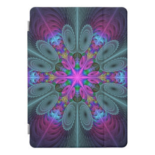 Protection iPad Pro Cover Mandala Colorful Striant Fractal Art Kaleidoscope