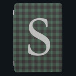 Protection iPad Pro Cover Monogramme classique vert noir de bison tartan pla<br><div class="desc">Classic Green Buffalo Tartan Plaid Vintage Monogramme Coque</div>
