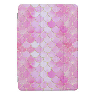 Protection iPad Pro Cover Motif Pink Pastel & Gold Shimmer Mermaid
