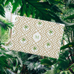 Protection iPad Pro Cover Palm Tropical Monogramme Or Géométrique<br><div class="desc">Couverture IPad Monogramme d'or géométrique. Palmiers tropicaux.</div>