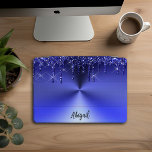 Protection iPad Pro Cover Parties scintillant de séchage bleu étincelante de<br><div class="desc">Belle Parties scintillant de séchage bleu étincelante de luxe avec texture en métal brossé Design Couverture iPad Pro personnalisée</div>