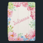 Protection iPad Pro Cover Peinture à l'aquarelle florale élégante personnali<br><div class="desc">Peinture à l'aquarelle florale élégante Couverture iPad personnalisée</div>