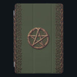 Protection iPad Pro Cover Pentacle bois brindilles Olive Green Wiccan<br><div class="desc">classeur</div>