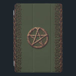 Protection iPad Pro Cover Pentacle bois brindilles Olive Green Wiccan<br><div class="desc">classeur</div>