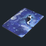 Protection iPad Pro Cover Pleine lune de couverture aérienne de l'iPad bleu<br><div class="desc">Baleines tueuses sur les couvertures iPad à Pleine lune bleue</div>