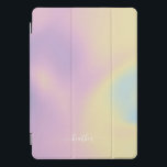 Protection iPad Pro Cover Purple Holographique Dégradé Ombré Élégant Script<br><div class="desc">Couverture Ombré tendance violet élégant pour iPad avec script élégant pour l'école ou le bureau en rose,  violet,  bleu. Customisez cette couverture iPad avec votre propre nom.</div>