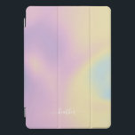 Protection iPad Pro Cover Purple Holographique Dégradé Ombré Élégant Script<br><div class="desc">Couverture Ombré tendance violet élégant pour iPad avec script élégant pour l'école ou le bureau en rose,  violet,  bleu. Customisez cette couverture iPad avec votre propre nom.</div>