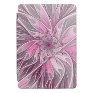 Protection iPad Pro Cover Rêve de fleur rose fractal, Motif d'Imaginaire flo